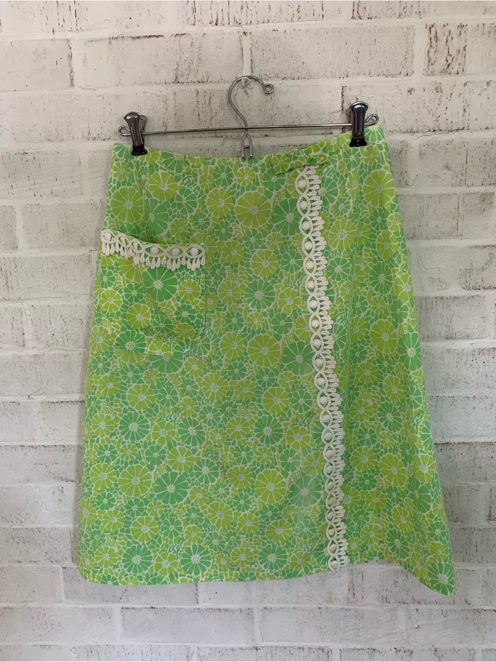 Vintage The Lily Lily Pulitzer A-Line Skirt Lime Twist